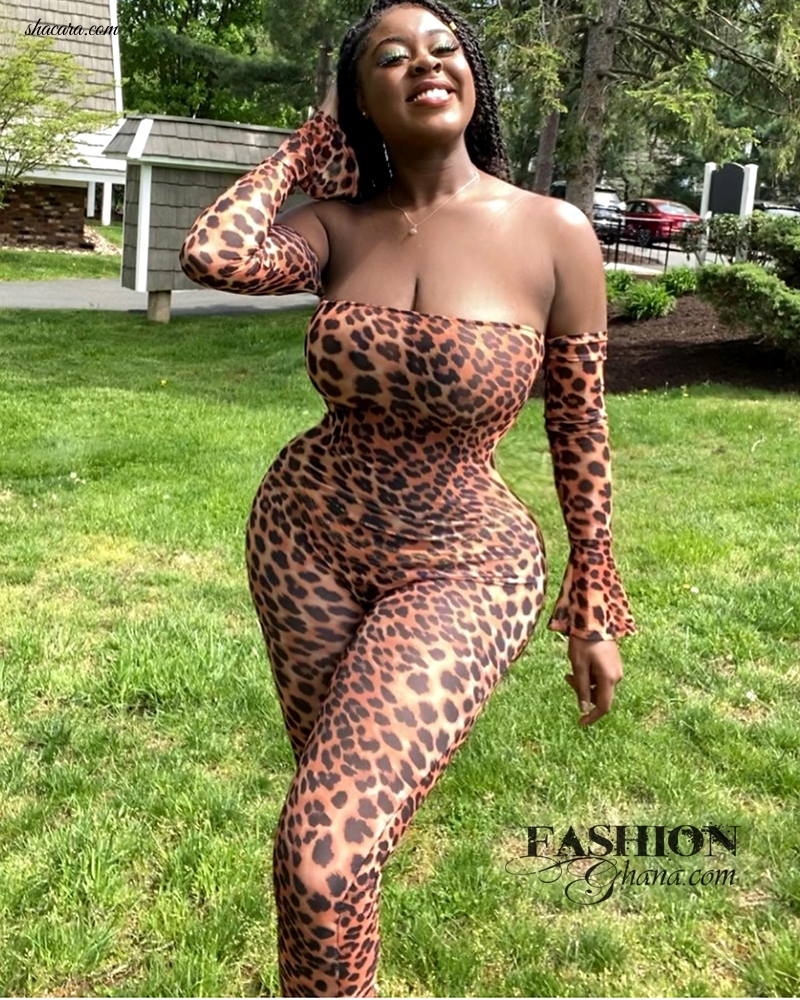 hanaian Curvaceous Model Brittney Shakes The Internet In Her Leopard Print Catsuit