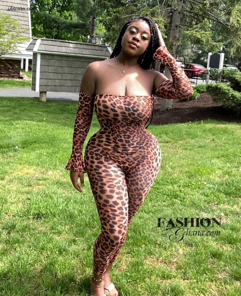 hanaian Curvaceous Model Brittney Shakes The Internet In Her Leopard Print Catsuit