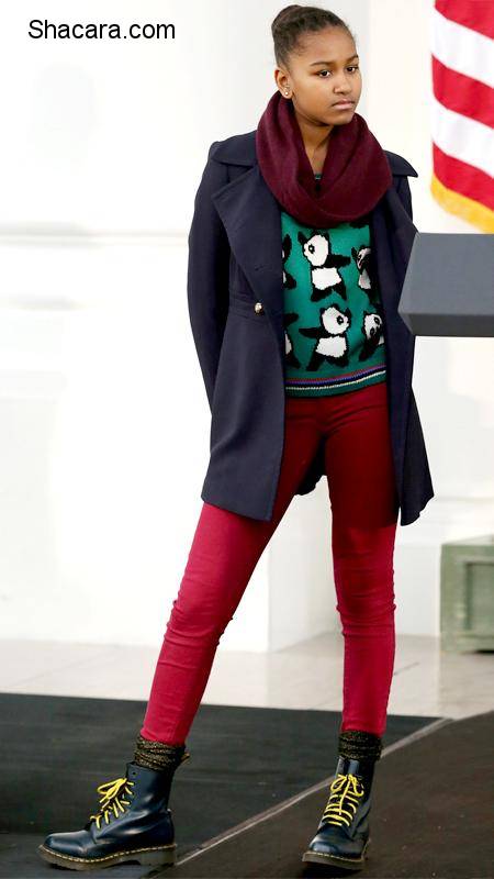 Just Like Mama! Sasha Obama Is Slowly Evolving Into A Style Queen