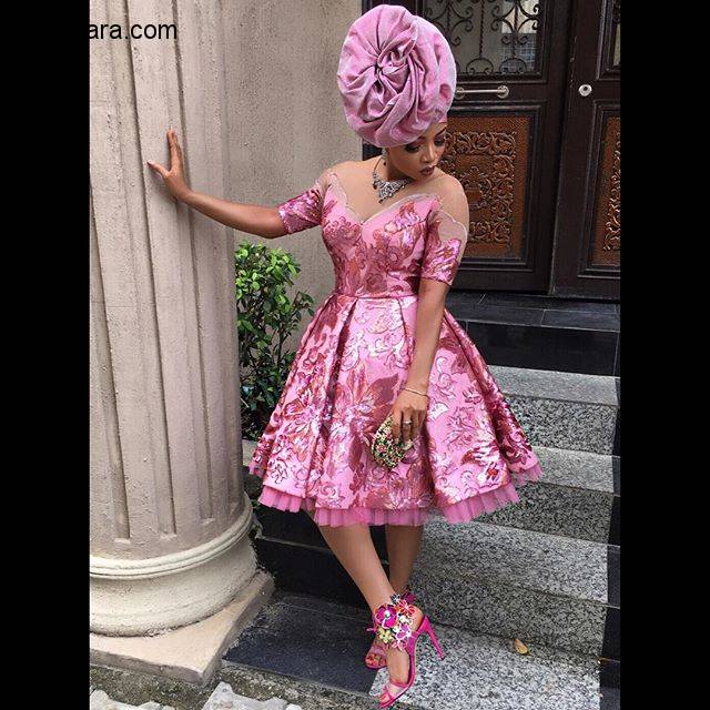 TOKE MAKINWA SLAY’S IN A PINK TOJU FOYEH DRESS