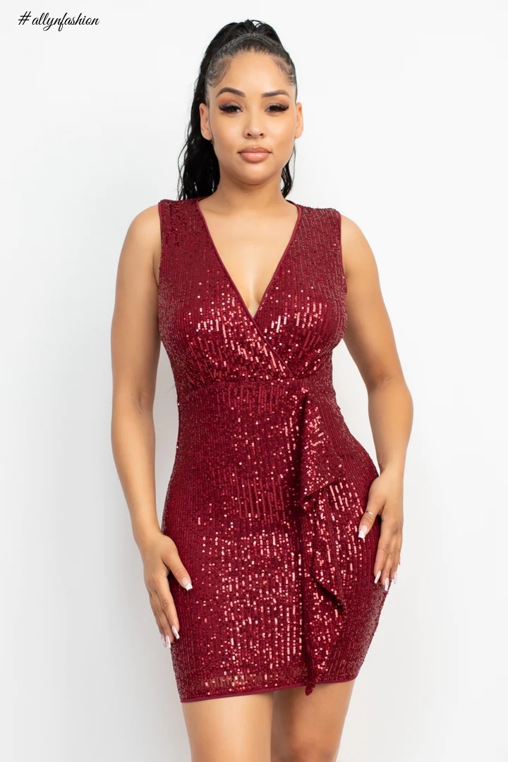 Sequin Mesh Bodycon Dress