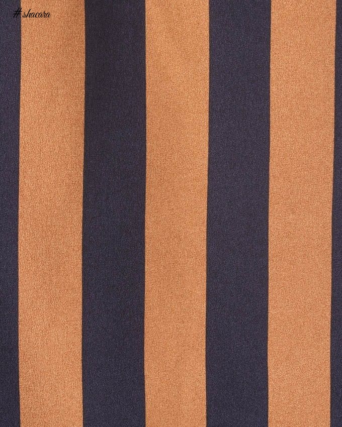Marina Kaneva Stripped Womens's Blouse - Brown/Blue