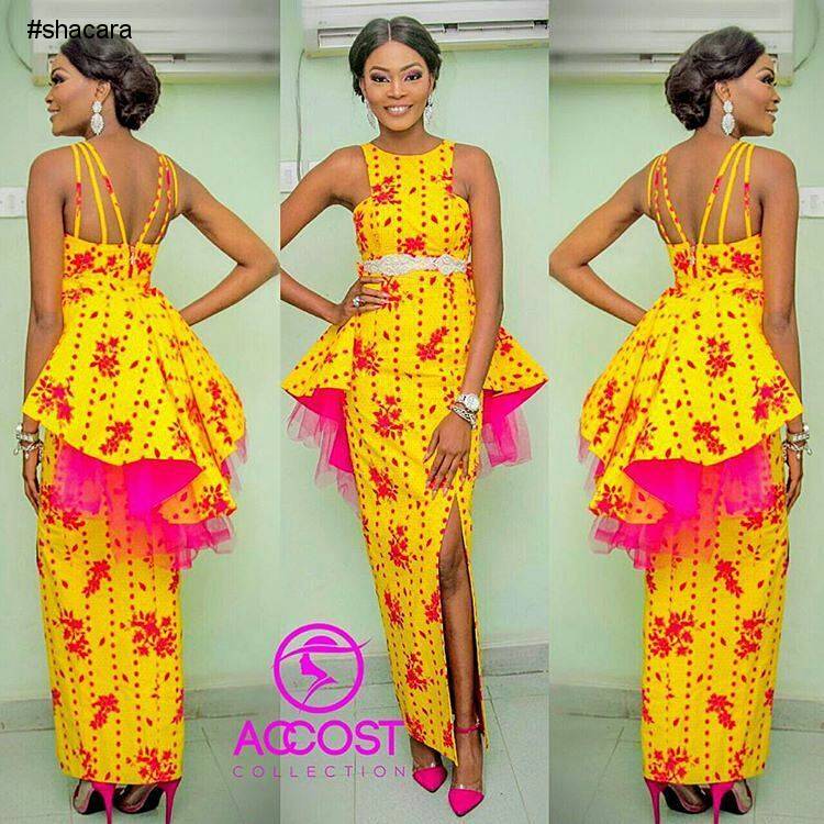 BEAUTIFUL LATEST STYLE BEING SEWED WITH SOME COLOURFUL ANKARA PRINT