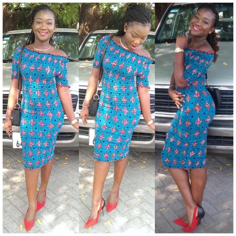 TRENDING ANKARA ELASTIC DRESS TO SET YOUR WEEKEND MOOD RIGHT