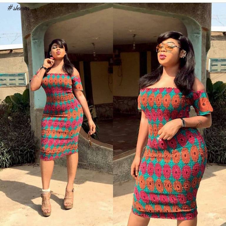 TRENDING ANKARA ELASTIC DRESS TO SET YOUR WEEKEND MOOD RIGHT