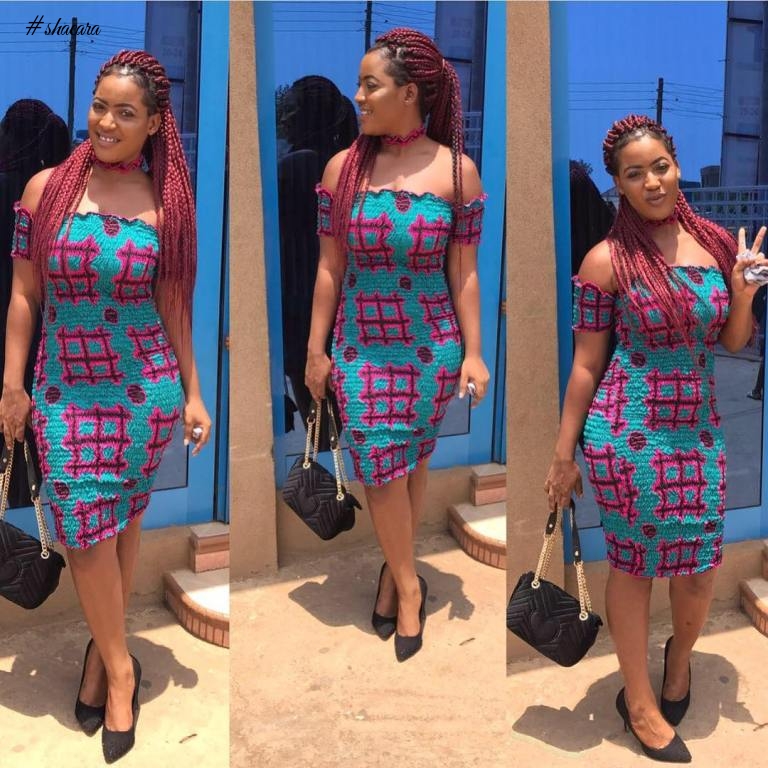 TRENDING ANKARA ELASTIC DRESS TO SET YOUR WEEKEND MOOD RIGHT