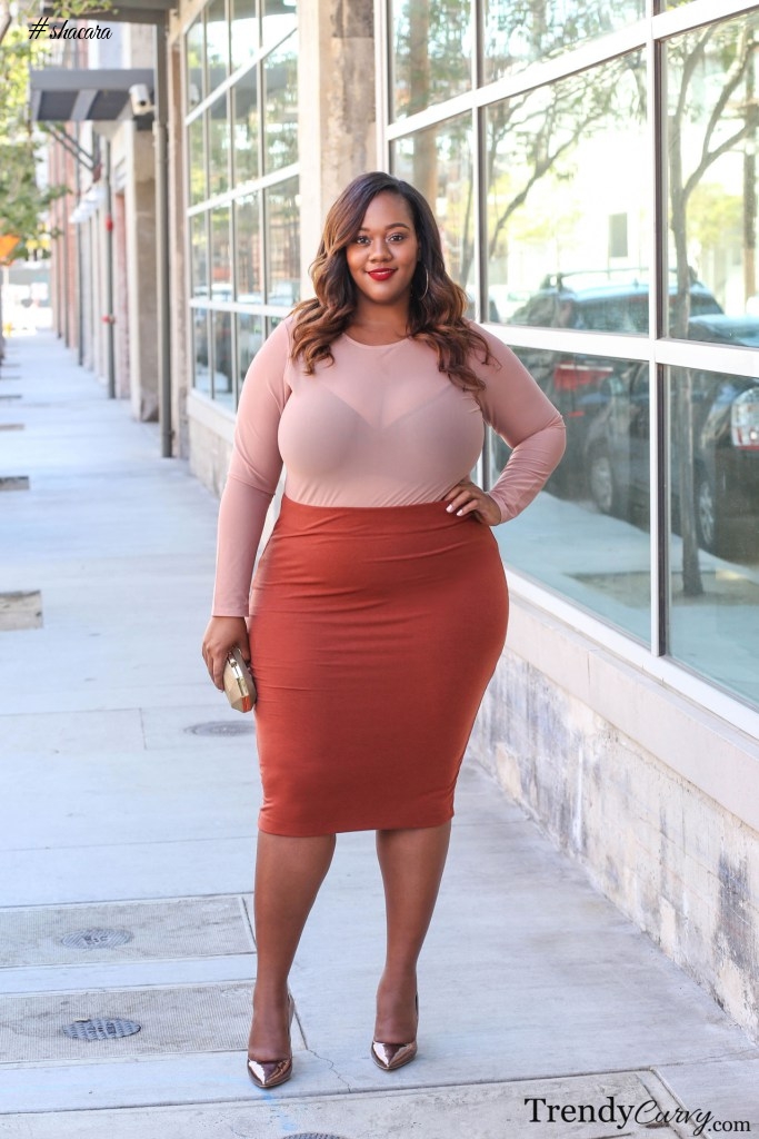 curvy business casual