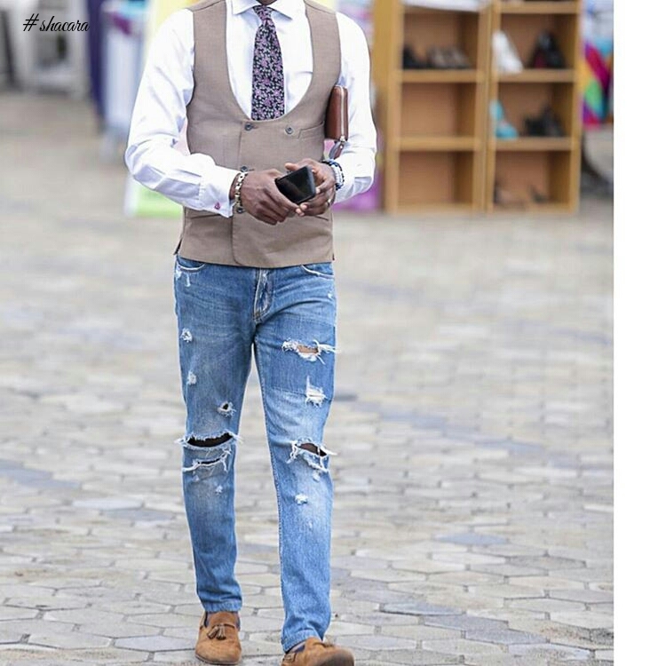 Ways Men Can Make &Wear Distressed/Ripped Jeans