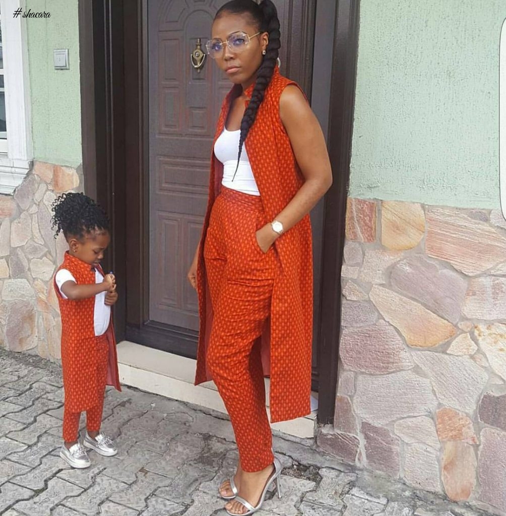 STYLISH ANKARA PARENT TWINNING