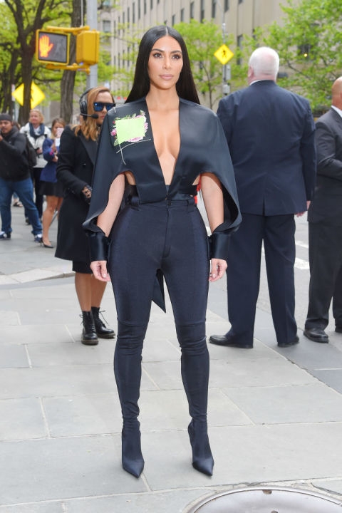 Kim Kardashian's Nipples Have Never Been More Free Than in This Sheer Top