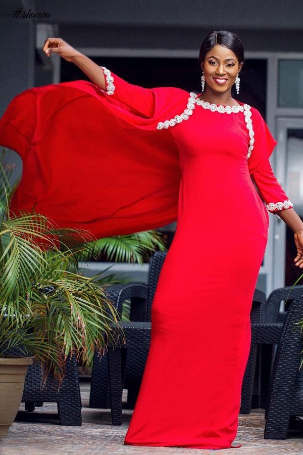 Timeless Glamour! Nigerian Womenswear Brand, Bibisquintessence Takes on Debie Rise in New Kaftan Collection