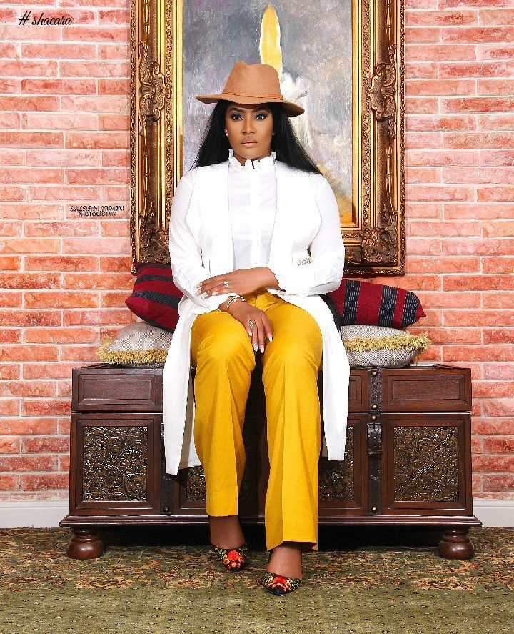 Nigerian Actress, Angela Okorie Serves Smashing Suit Style Inspirations In Celebration Of Her Birthday