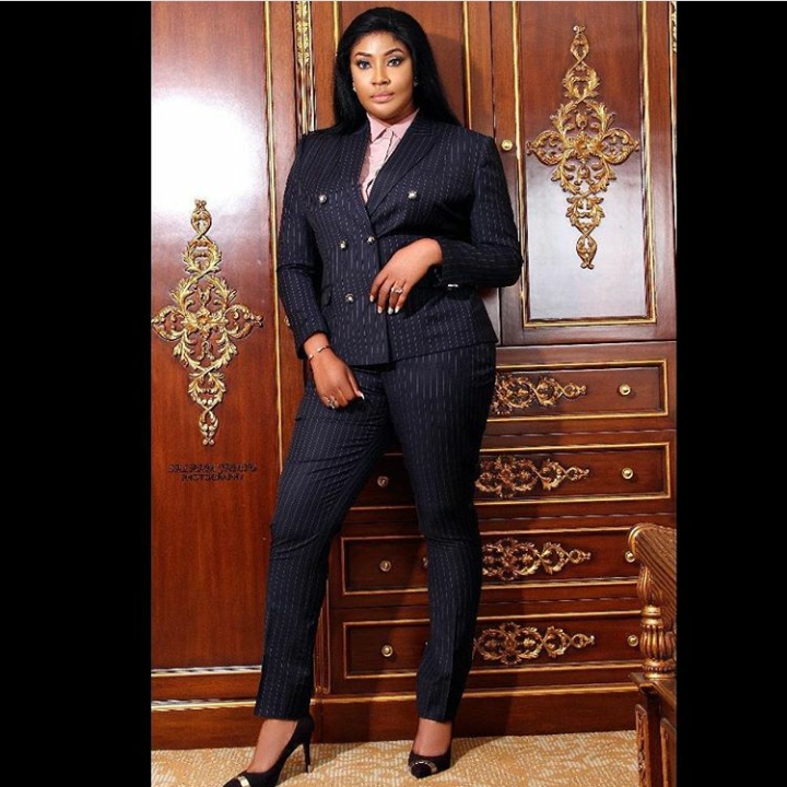 Nigerian Actress, Angela Okorie Serves Smashing Suit Style Inspirations In Celebration Of Her Birthday