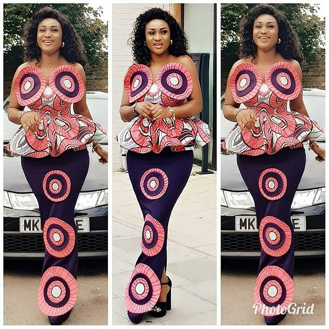 PEPLUM TOP AND SIX PIECES SKIRT, A BEAUTIFUL MATCH FOR EVERY LADY