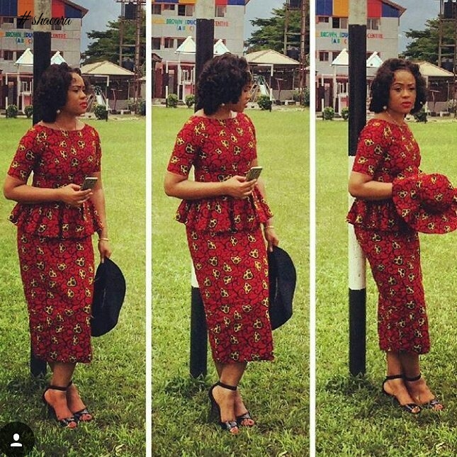 PEPLUM TOP AND SIX PIECES SKIRT, A BEAUTIFUL MATCH FOR EVERY LADY