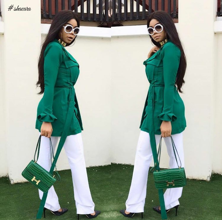 Check Out How Nigerians Are Serving White And Green Inspired Looks In Celebration Of Their Independence Day