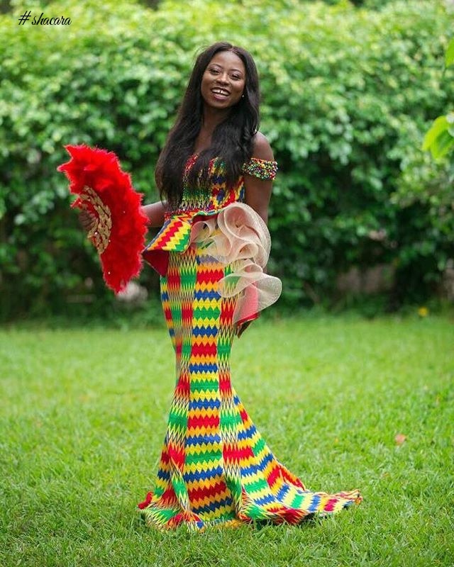CREATIVE STYLING! GHANAIAN DIVAS MAKES THE KENTE MATERIAL LOOK SENSATIONAL