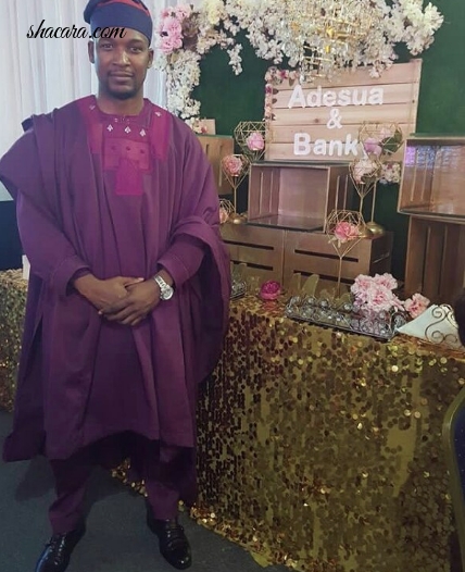 Demons Or Angels? Check Out The Hot Men At Banky W & Adesua Etomi’s Traditional Wedding