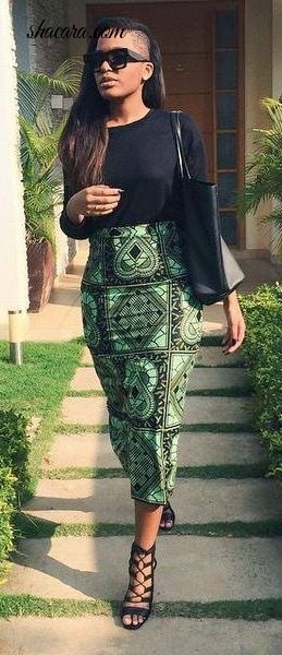 CHECK OUT HOW TO STYLE YOUR ANKARA PENCIL SKIRT TO WORK