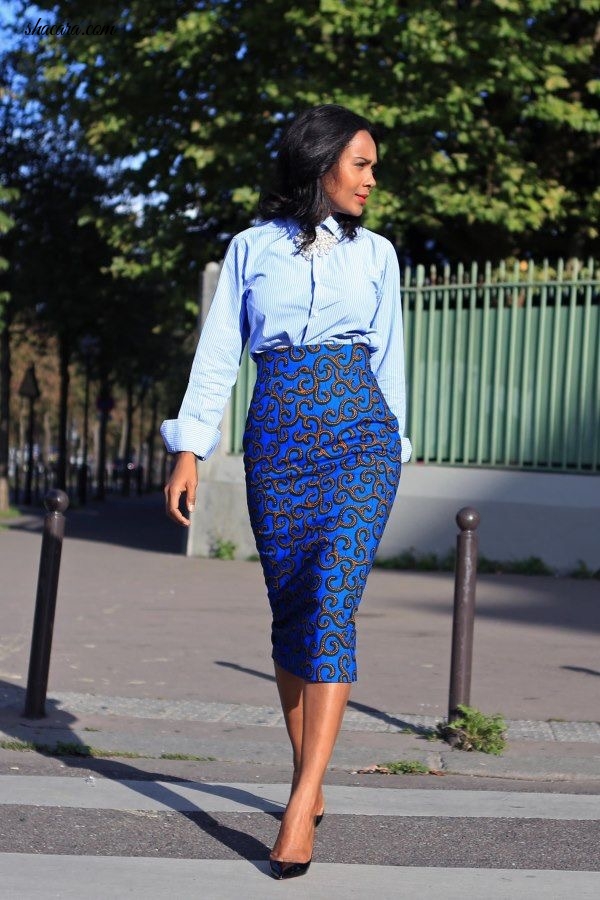 CHECK OUT HOW TO STYLE YOUR ANKARA PENCIL SKIRT TO WORK
