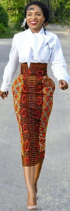CHECK OUT HOW TO STYLE YOUR ANKARA PENCIL SKIRT TO WORK