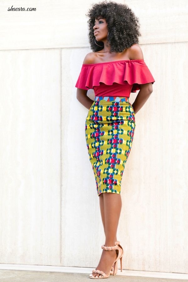 CHECK OUT HOW TO STYLE YOUR ANKARA PENCIL SKIRT TO WORK