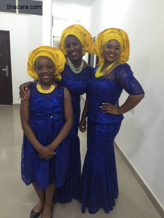 Blue and yellow Aso Ebi Styles