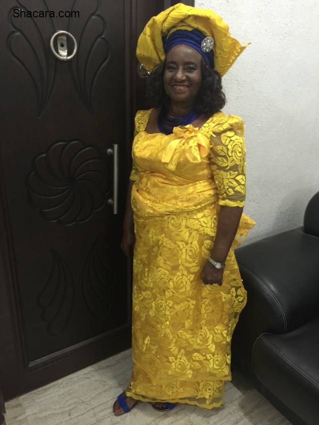 Blue and yellow Aso Ebi Styles
