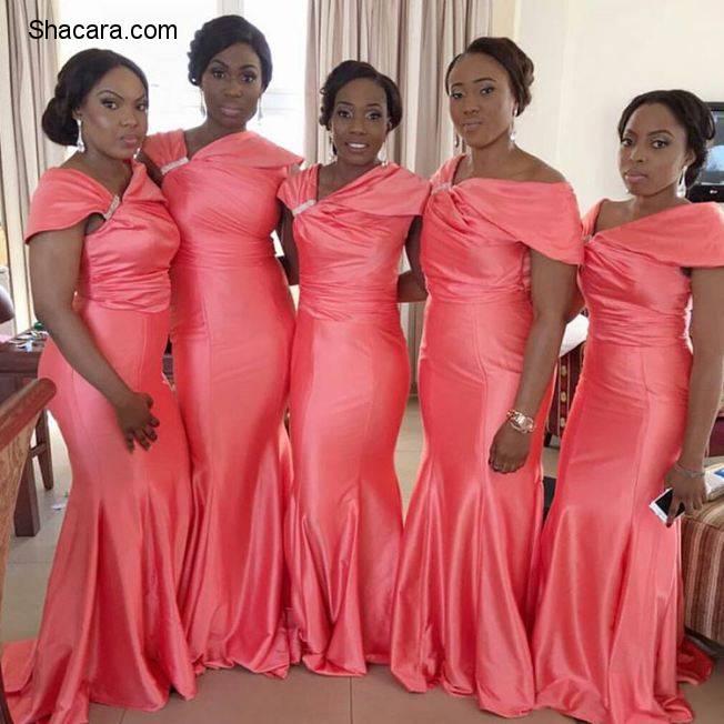SPEAKING OF JAW-DROPPING BRIDAL TRAIN DRESSES, CHECK OUT THE COLLECTIONS OF BEAUTIFUL BRIDESMAIDS