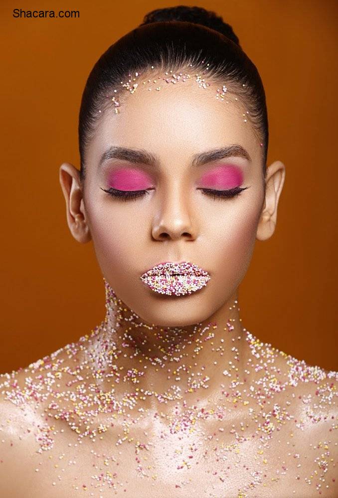 Cool hairstyle and makeup