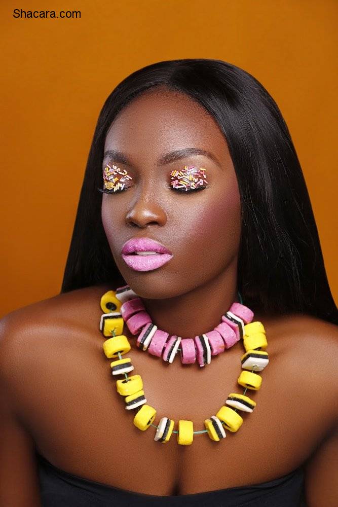 Cool hairstyle and makeup