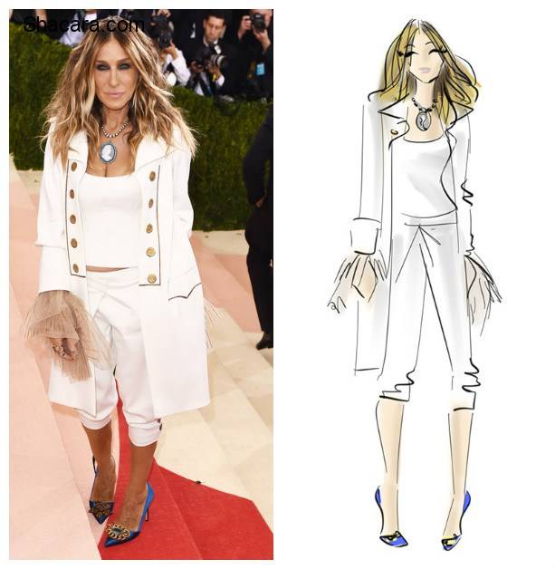 SEE ILLUSTRATIONS OF ALL YOUR FAVOURITE DRESSES AT THE MET GALA MANUS X MACHINA LOOKS ZOË SALDANA, RITA ORA, LUPITA NYONG’O AND MANY MORE