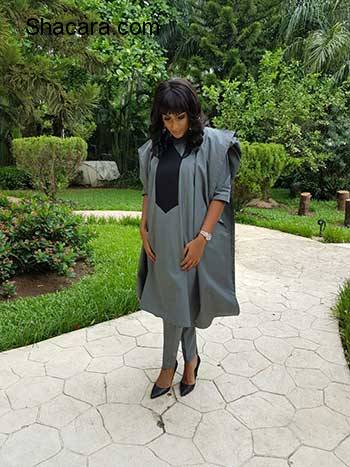Juliet Ibrahim Joins The “Agbada” Gang! Check Out Her Weekend Look