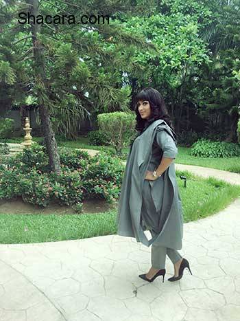 Juliet Ibrahim Joins The “Agbada” Gang! Check Out Her Weekend Look