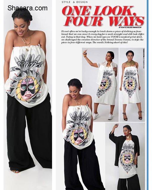 THISDAYSTYLE: HOW WOULD YOU STYLE YOUR VONNE MASKED PRINT SKIRT STARRING YVONNE NWOSU