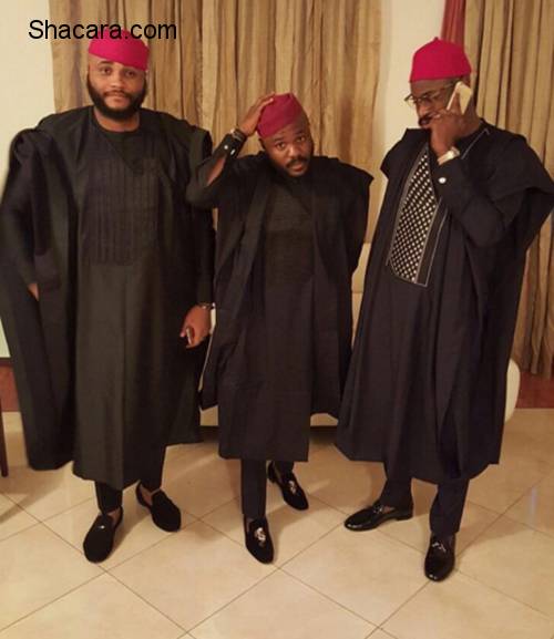 The Male Wedding Guests In Agbada