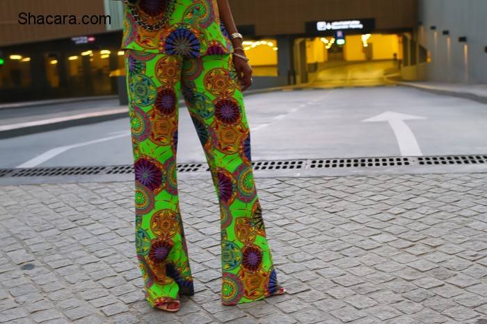 Dubai Street Style In A Lanre DaSilva Ajayi Print Trouser Set