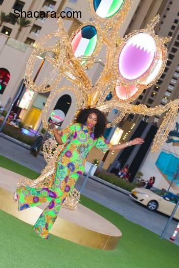 Dubai Street Style In A Lanre DaSilva Ajayi Print Trouser Set