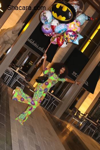Dubai Street Style In A Lanre DaSilva Ajayi Print Trouser Set