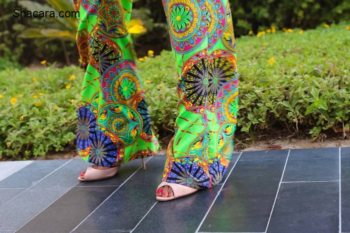 Dubai Street Style In A Lanre DaSilva Ajayi Print Trouser Set