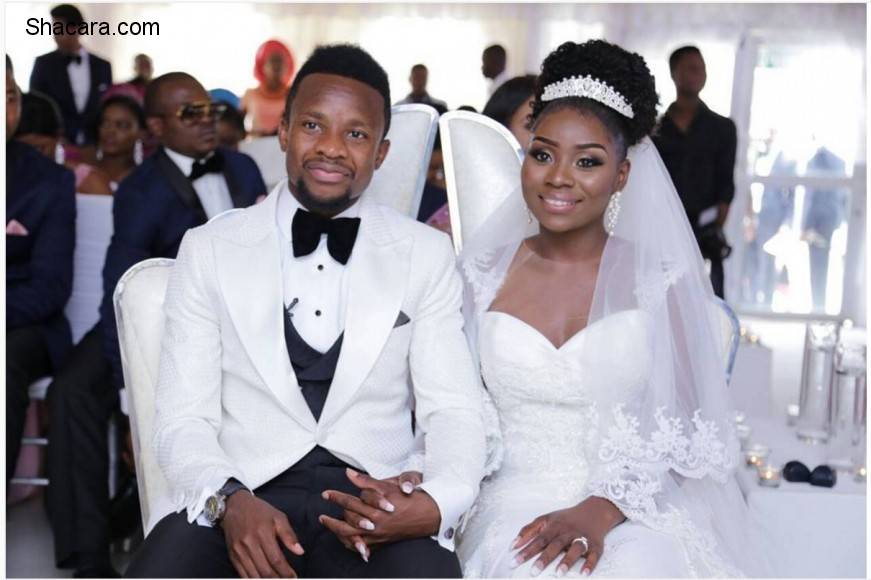 SUPER EAGLES STAR, ONAZI OGENYI AND SANDRA OGUNSUYI’S WHITE WEDDING