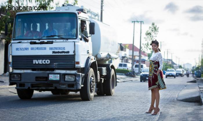 Big Brother Hotshots’ Samantha Jensen Recreates Moments From The Streets Of Lagos With African Themed Photos