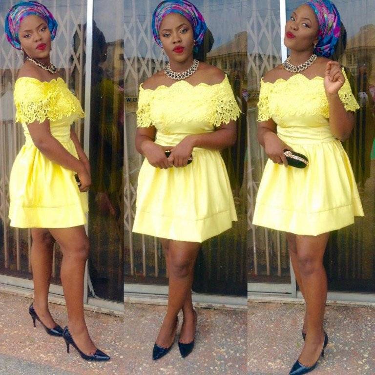 COOL AND TRENDY ASO EBI SHORT LACE DRESSES