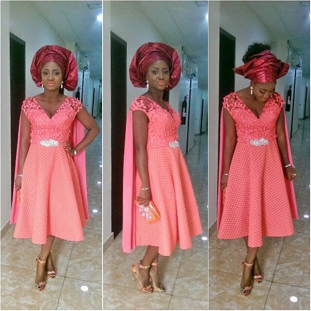 COOL AND TRENDY ASO EBI SHORT LACE DRESSES