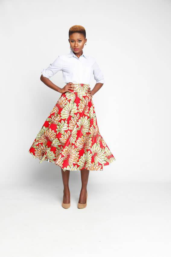 THE ANKARA SKIRT AND PLAIN WHITE SHIRT CORPORATE TREND