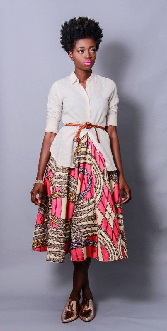 THE ANKARA SKIRT AND PLAIN WHITE SHIRT CORPORATE TREND
