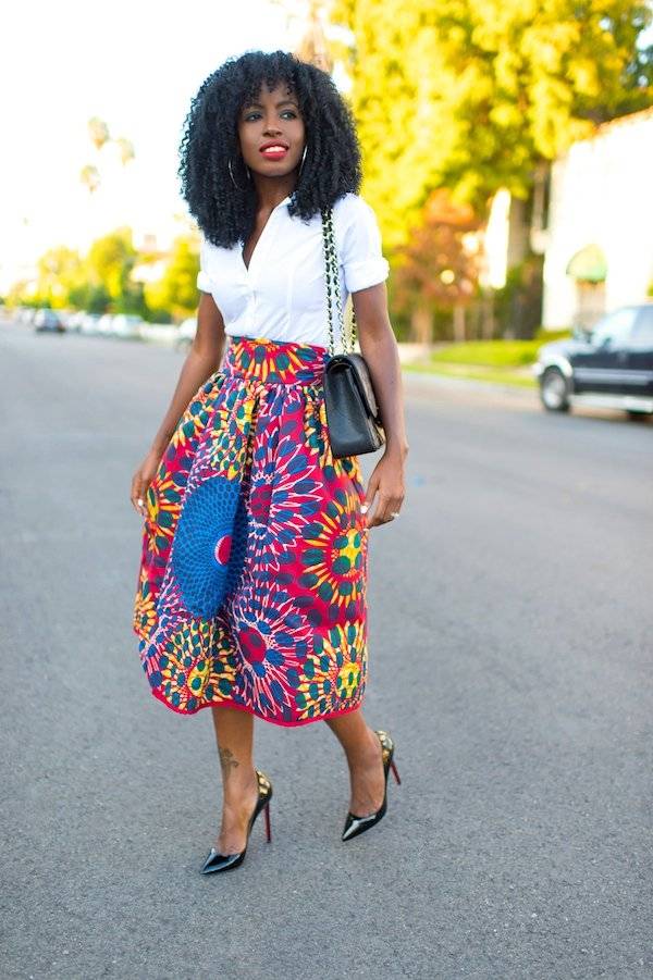 THE ANKARA SKIRT AND PLAIN WHITE SHIRT CORPORATE TREND