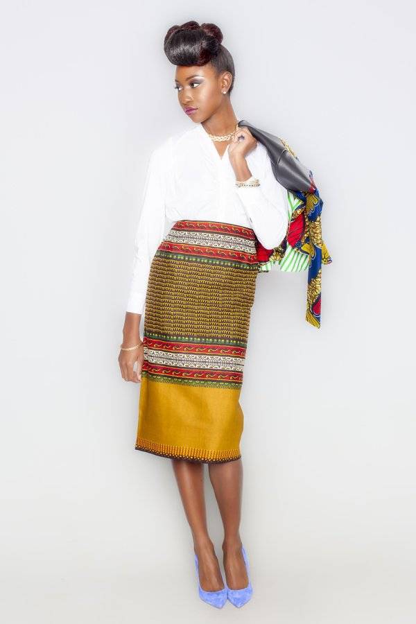 THE ANKARA SKIRT AND PLAIN WHITE SHIRT CORPORATE TREND