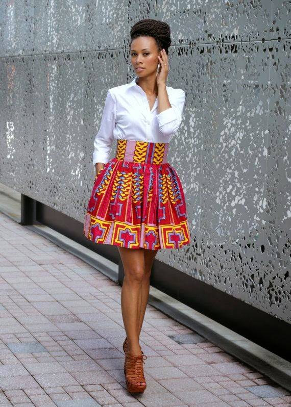 THE STYLISH ANKARA SKATER SKIRT YOU SHOULD ROCK NOW