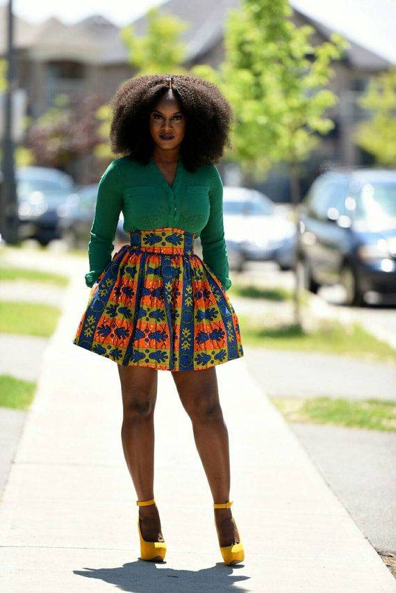 THE STYLISH ANKARA SKATER SKIRT YOU SHOULD ROCK NOW